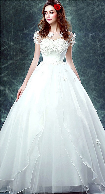 WD3045  off the shoulder bride dress